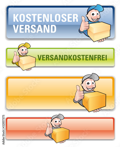 glossy vector buttons - shipping costs