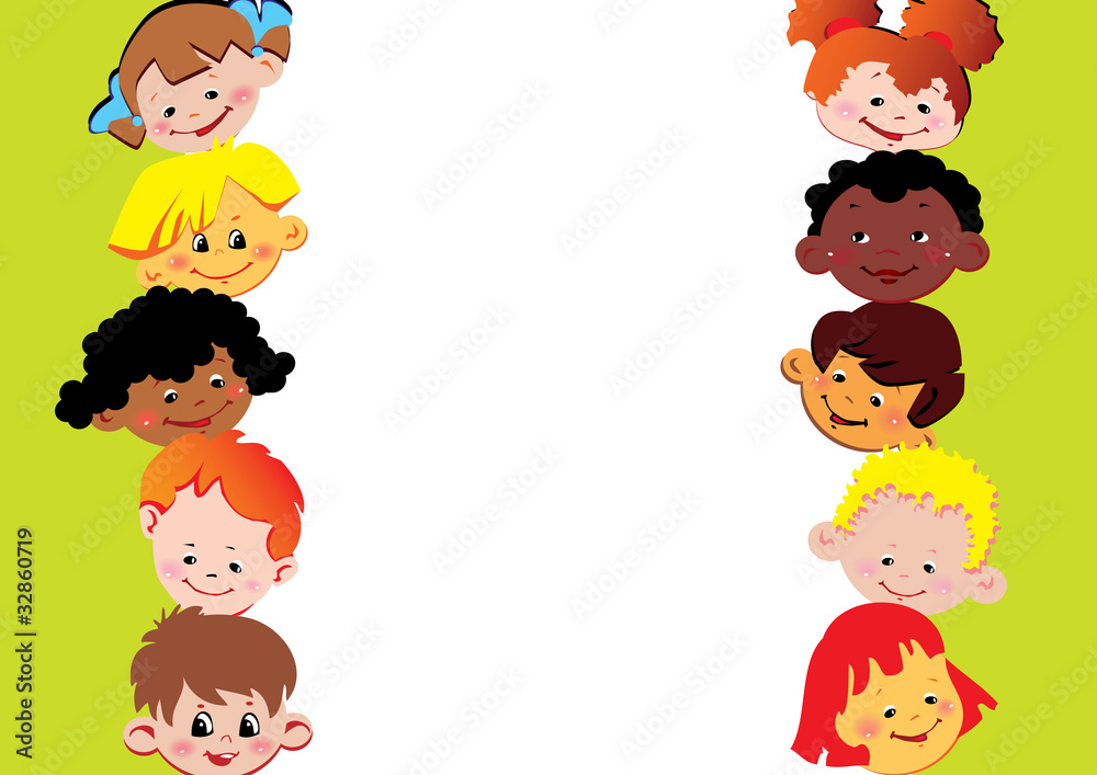 Children frame. Place for your text. Happy childhood. Children frame. Place for your text. Happy childhood.