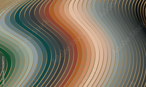 dynamic wavy stripes retro design