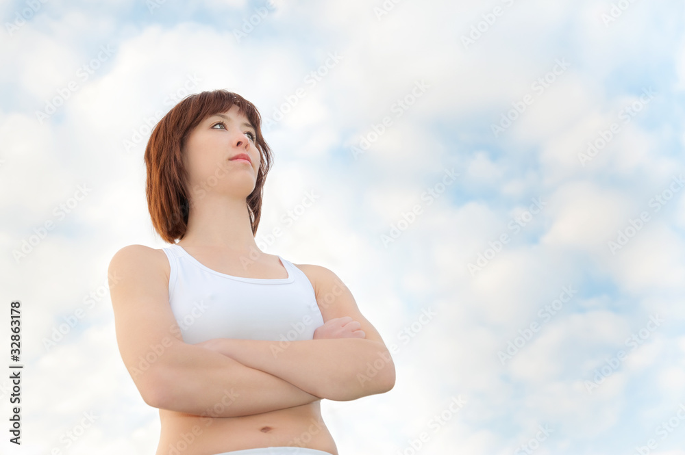 Portrait einer jungen sportlichen Frau Portrait einer jungen sportlichen Frau
