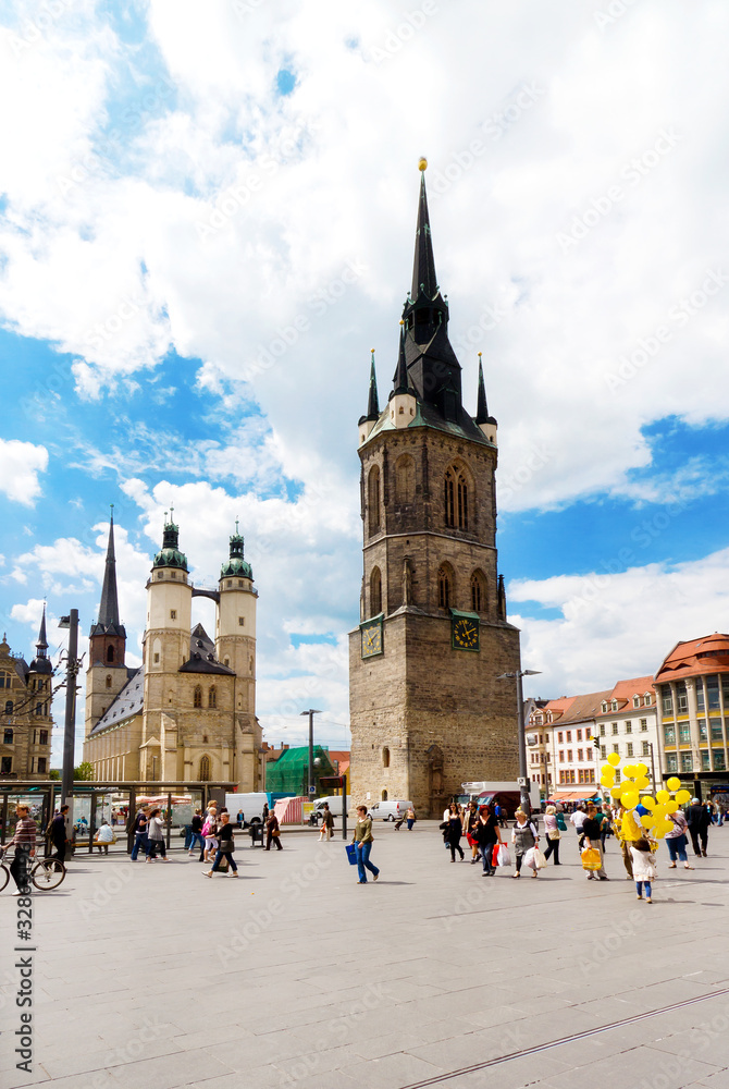 Naklejka premium Markt Halle Saale