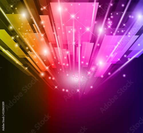 Abstract Glow of lights for Business or Corporate Flyers