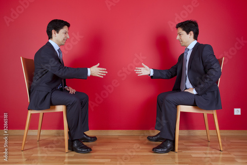 Handshake agreement between two businessman