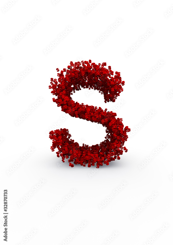letter S made of thousands of smaller ones easy to colorize letter S made of thousands of smaller ones easy to colorize