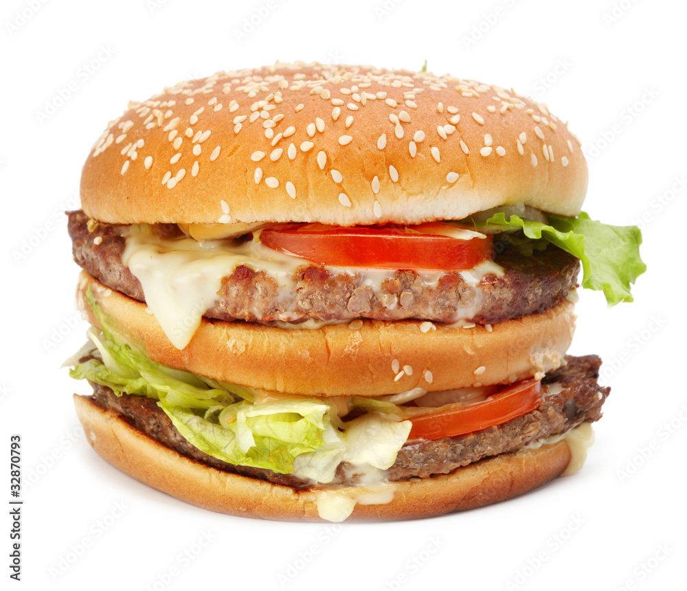 hamburger isolated on white hamburger isolated on white