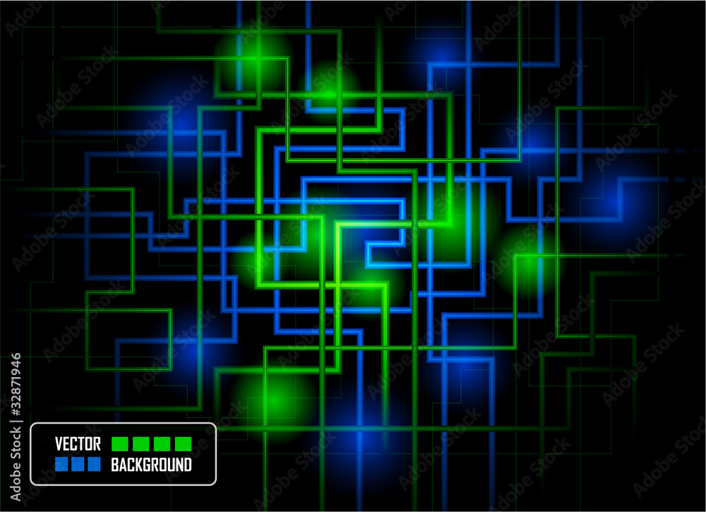 Vector hi-tech concept against dark background Vector hi-tech concept against dark background