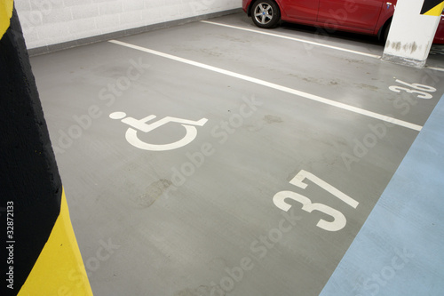 Underground garage for disabled person