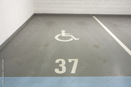 Underground garage for disabled person