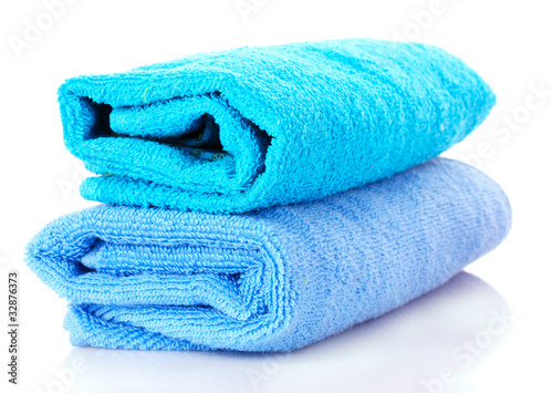 Two towels isolated on white