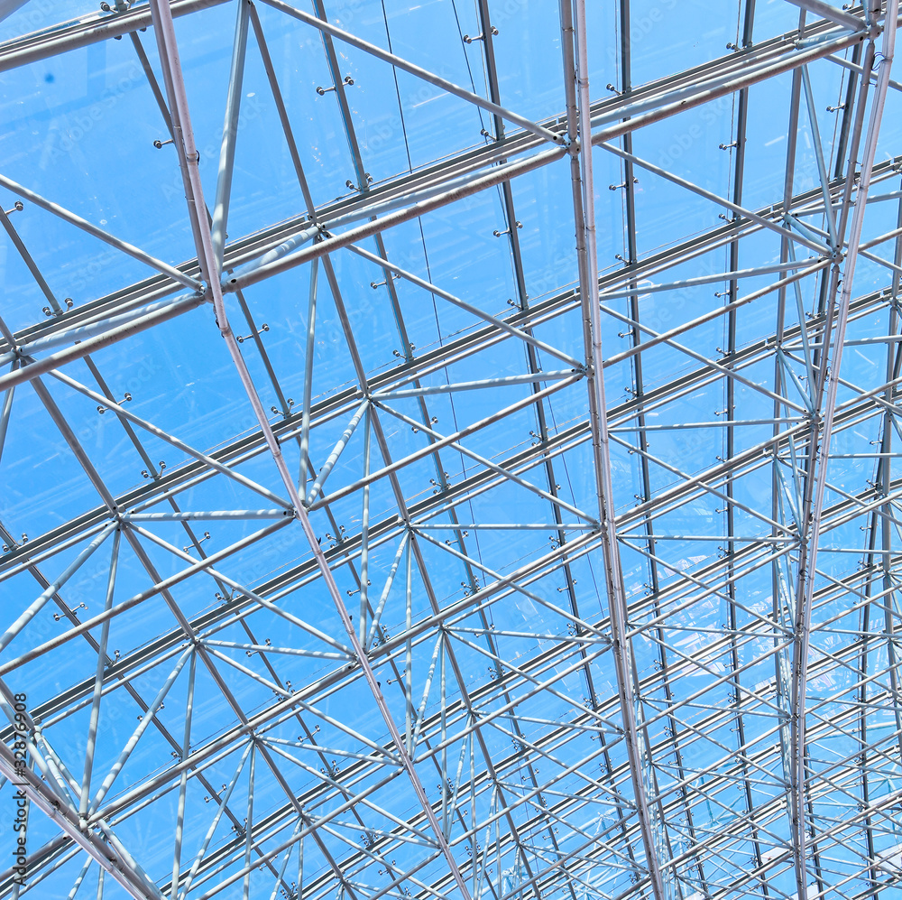 transparent ceiling inside contemporary airport