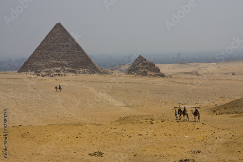 The Menkaure pyramid in Giza  Egypt