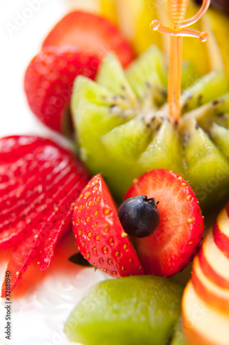 Fruits sliced, macro