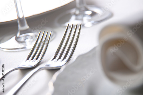 Place setting, close-up photo