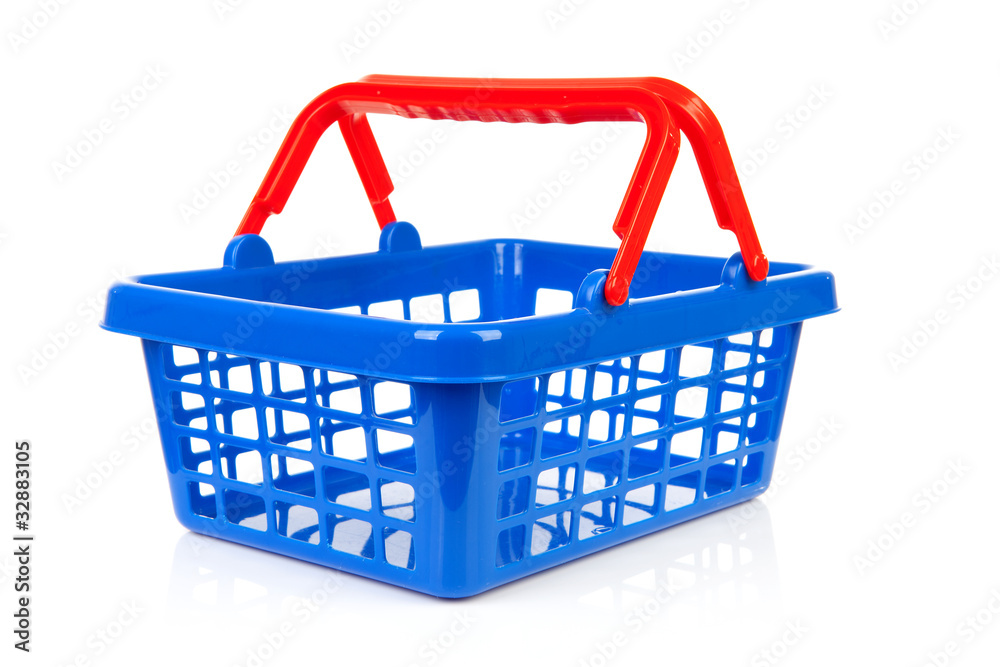 Fototapeta premium empty shopping basket over white background