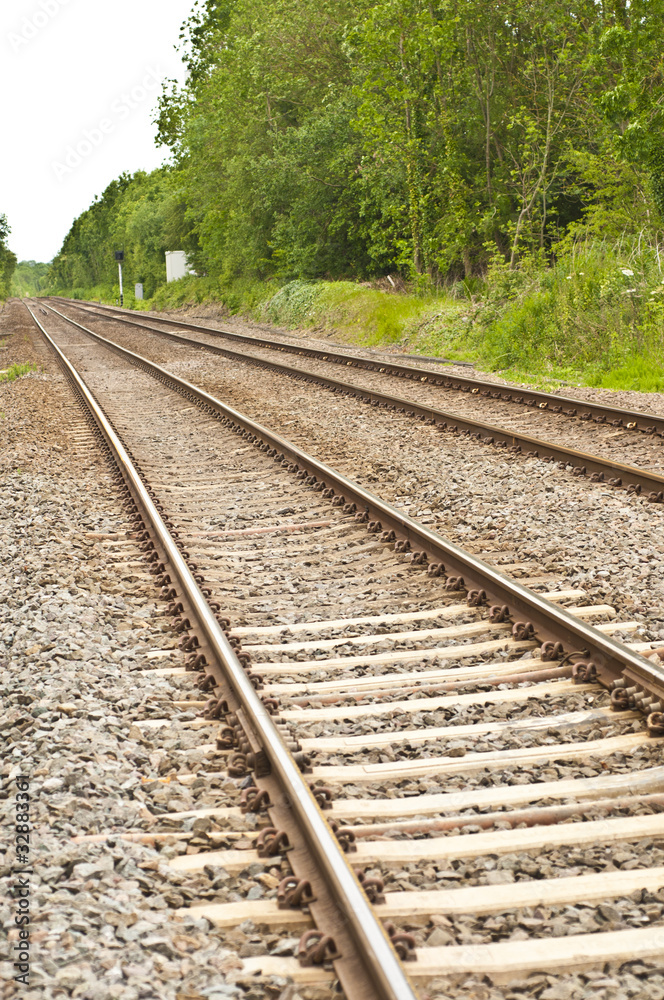 Railway lines in the country side Railway lines in the country side