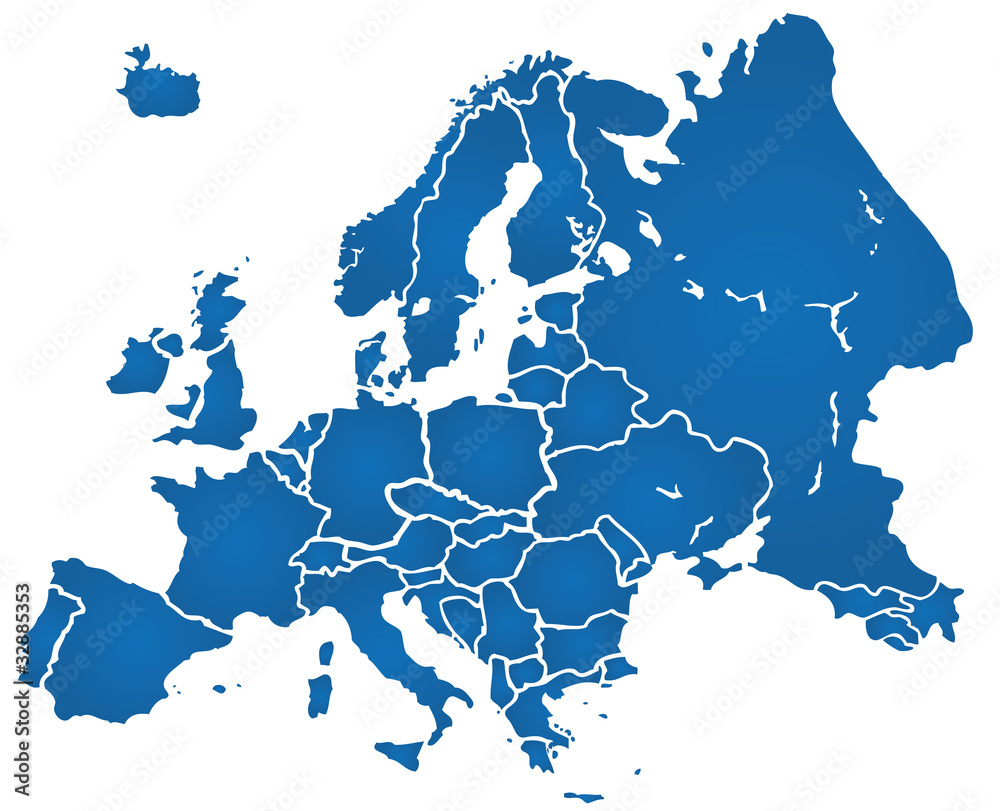 Weltkarte Landkarte Europa Karte 1 - obrazy, fototapety, plakaty 
