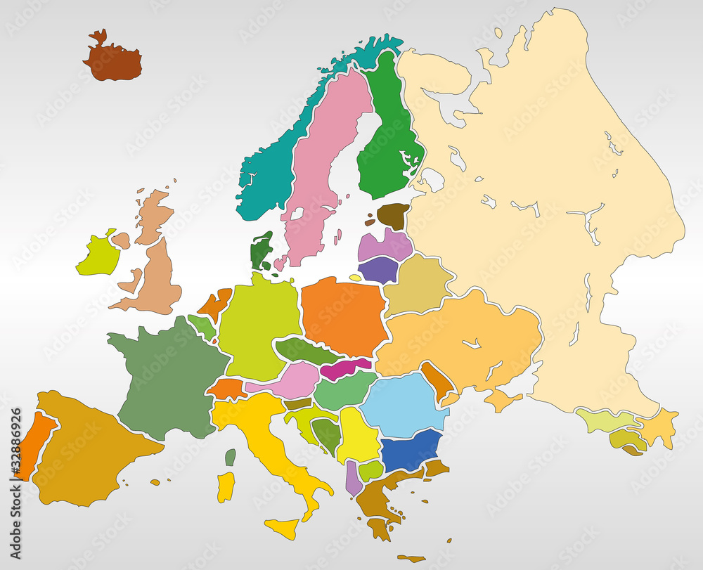 Weltkarte Landkarte Europa Karte 3 Stock-Vektorgrafik | Adobe Stock