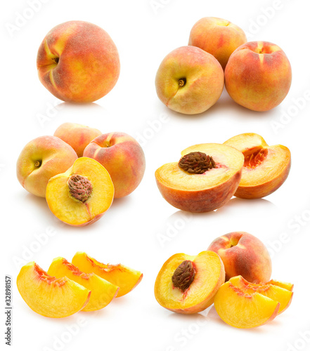 set of peach images