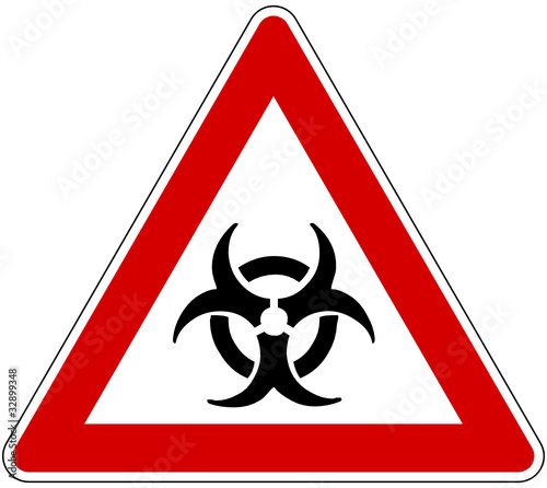 Biohazard - rotes Warnschild