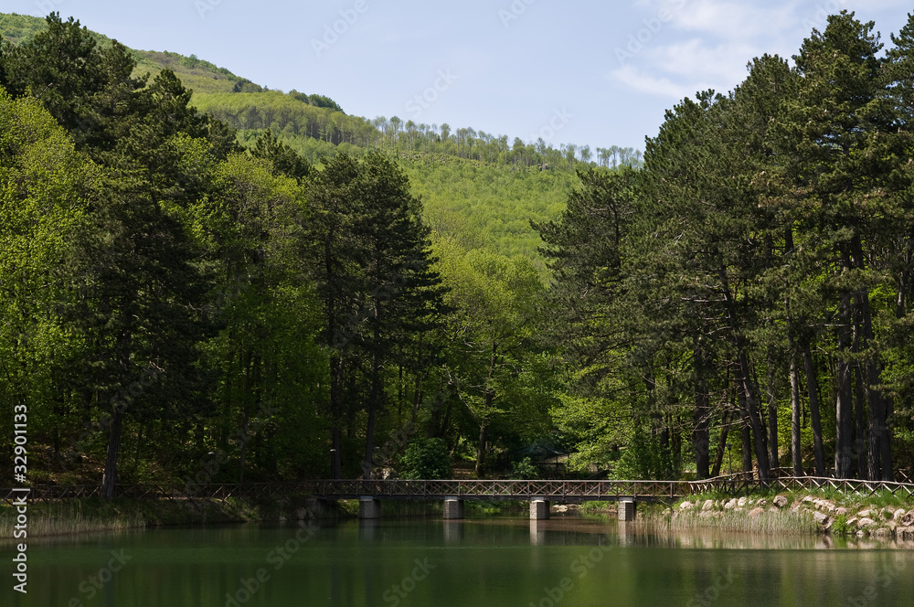 laghetto della miniera sul Monte Amiata