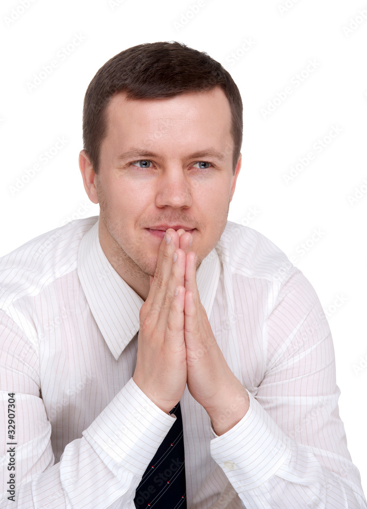 man on an isolated background