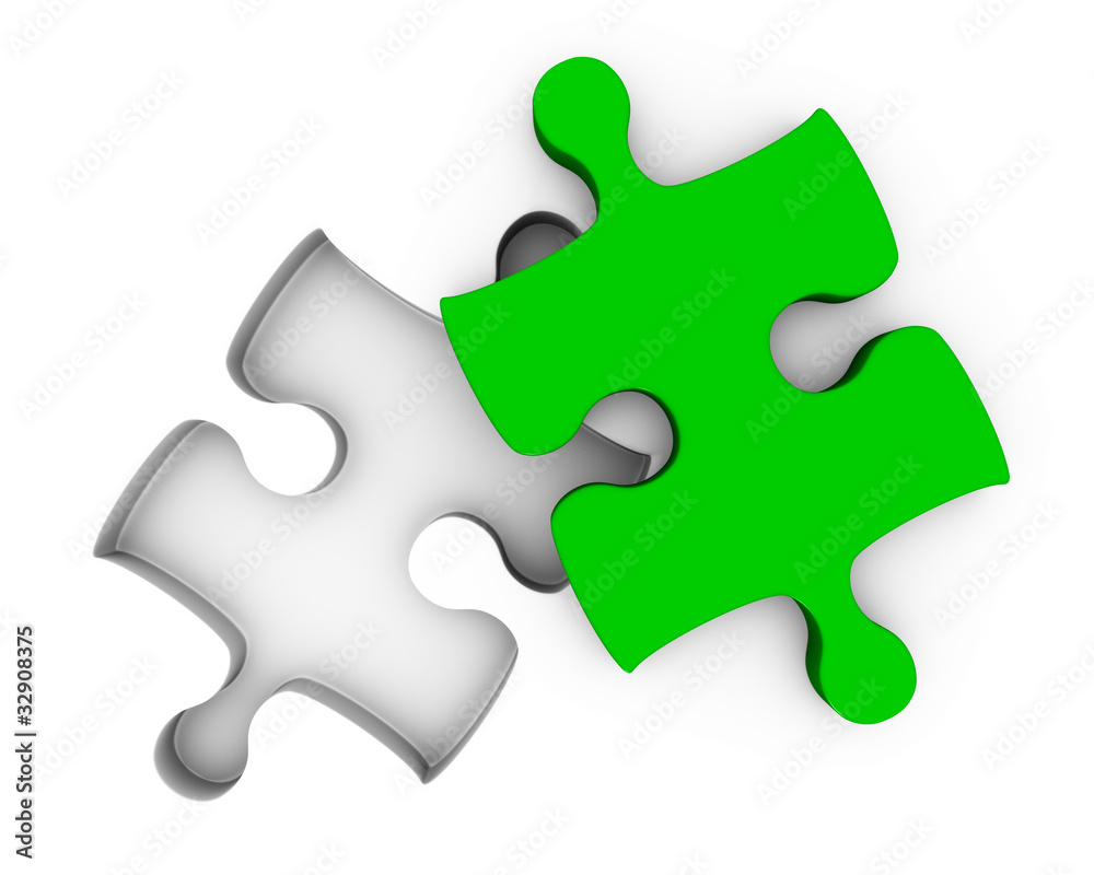 Pièce de puzzle 3d symbole positif Pièce de puzzle 3d symbole positif