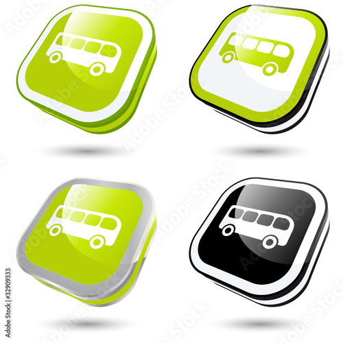 bus icon 3D