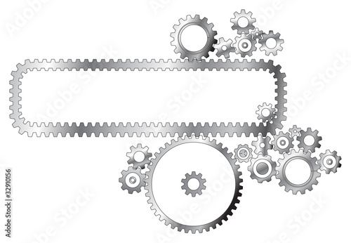 Various metal cogwheels