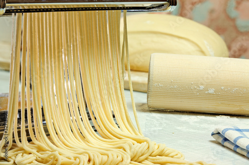 Noodles and pasta machine.