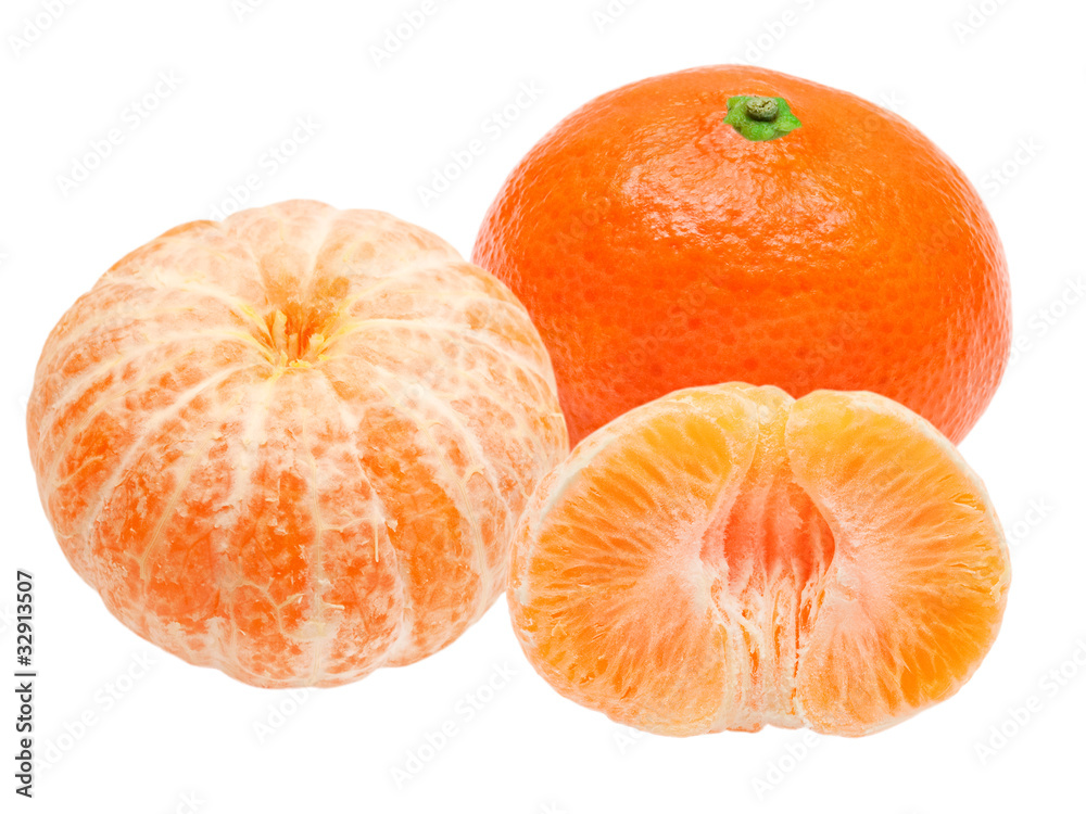 Mandarin isolated on white background Mandarin isolated on white background