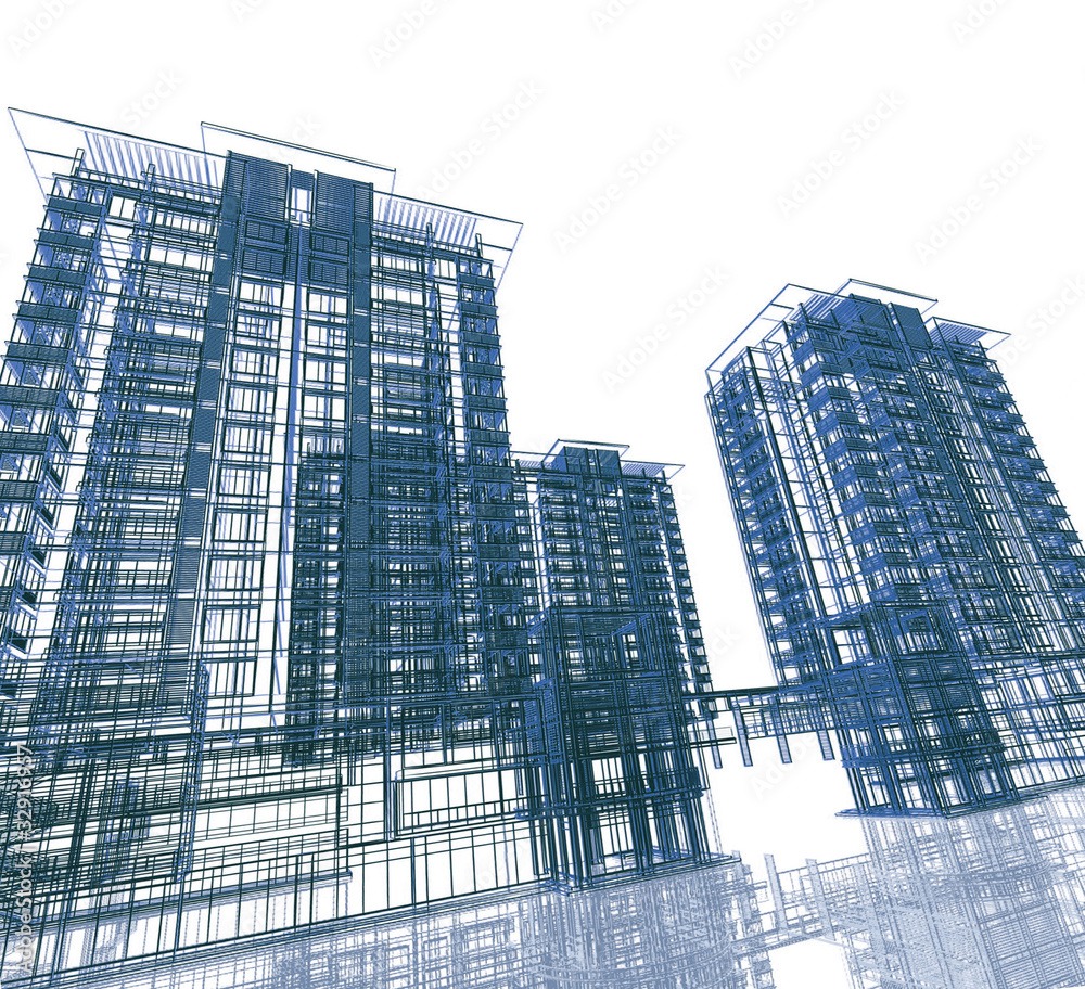 Obraz premium Abstract modern building