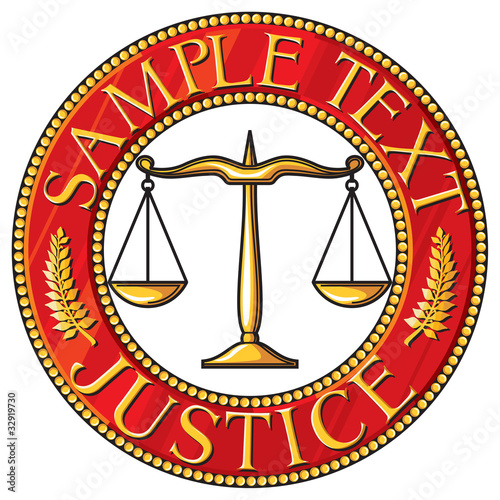 scales of justice seal (badge)