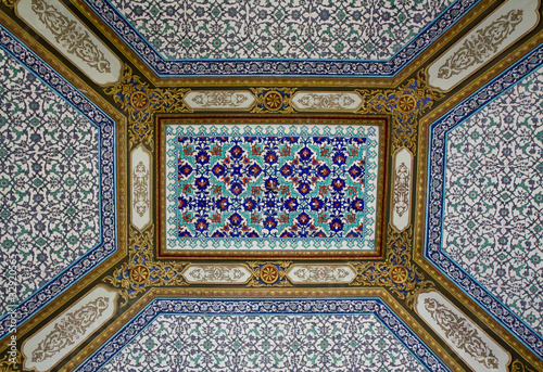 Arabesque ceiling of the Topkapi palace