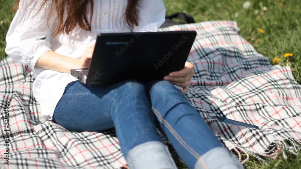 Young woman with laptop Young woman with laptop