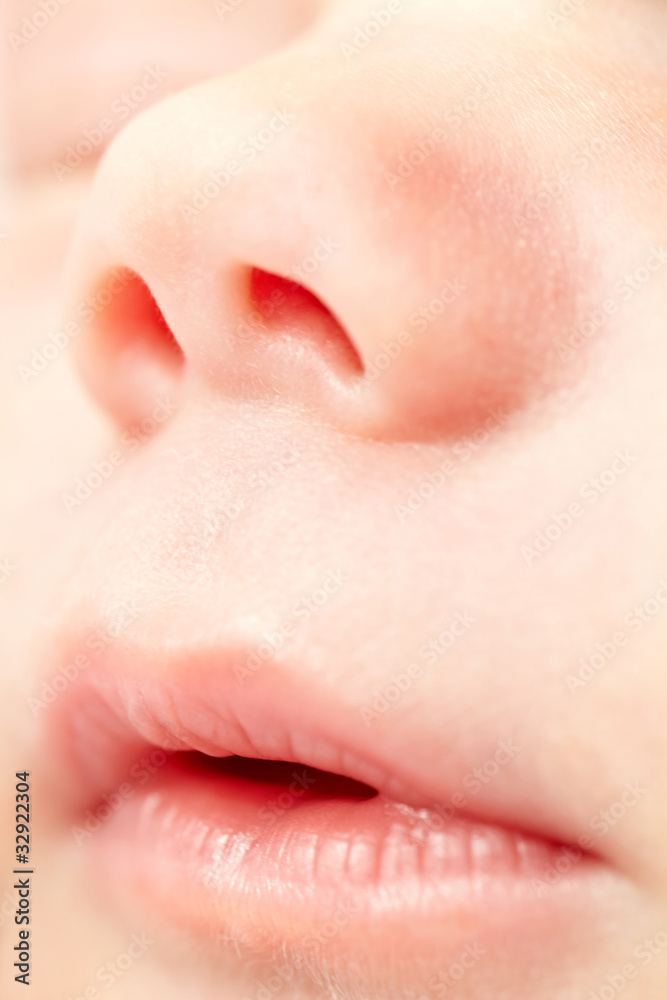 Nase und Mund eines Babys