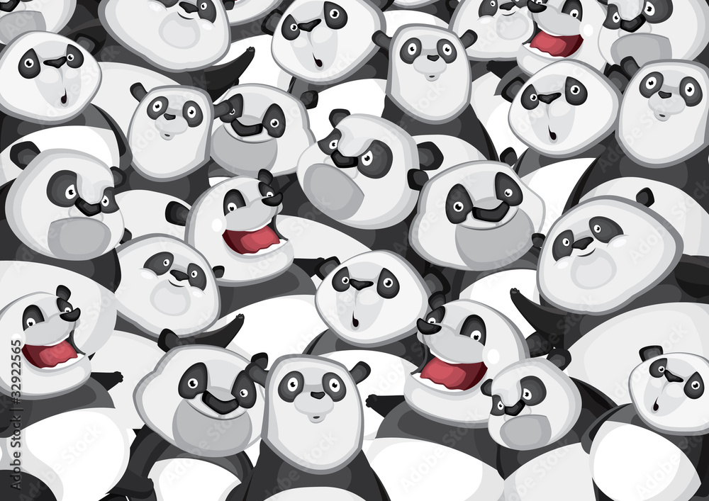 Obraz premium Pandas background pattern