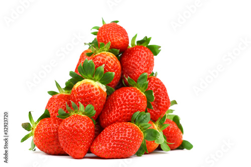 strawberry pile isolated