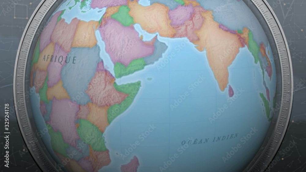 globe terrestre vidéo 02