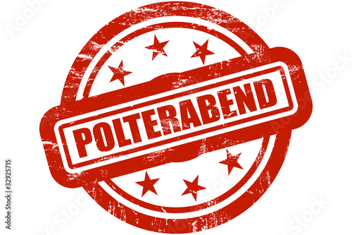 Sternen Stempel rot POLTERABEND photo