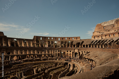 Colosseum, with the original underfloor corridors.