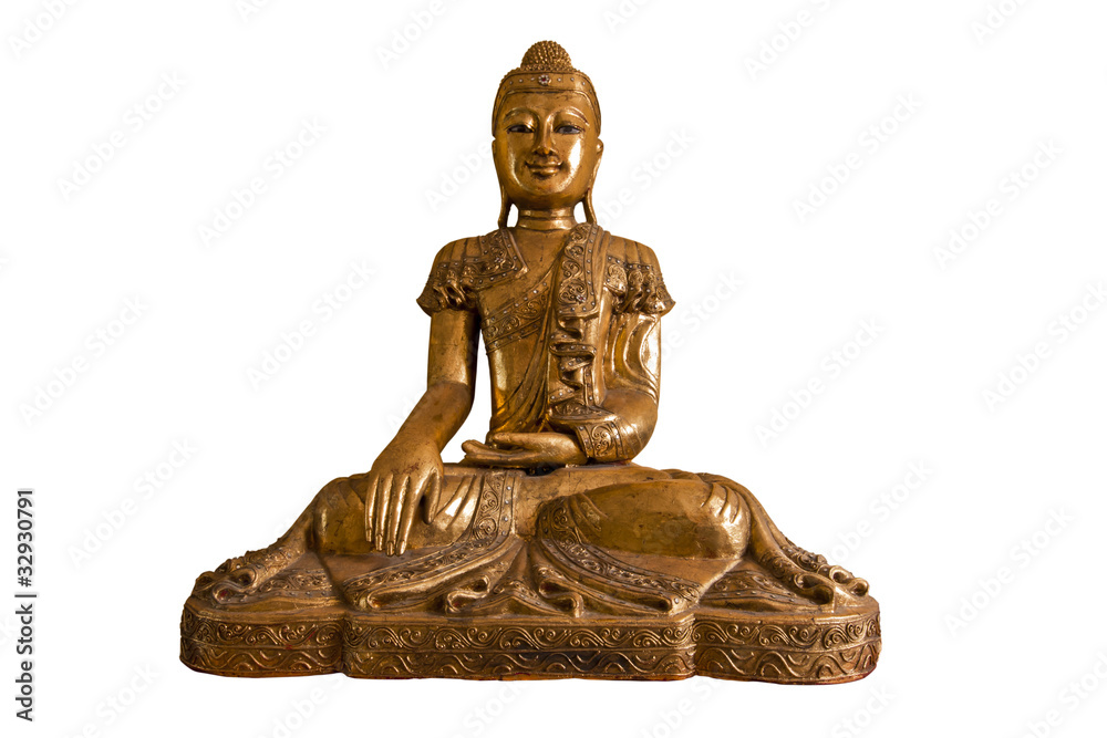 Buddha on white background with clipping path Buddha on white background with clipping path