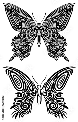 Farfalla Tatuaggio-Butterfly Tattoo-Vector