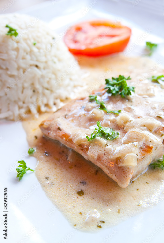 grilled salmon and rice grilled salmon and rice
