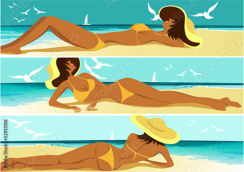 Hot summer banners