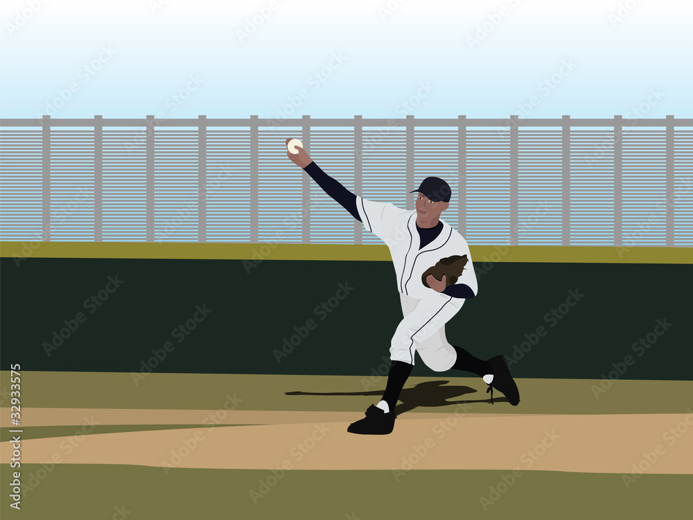 Baseball Player throwing the ball Baseball Player throwing the ball