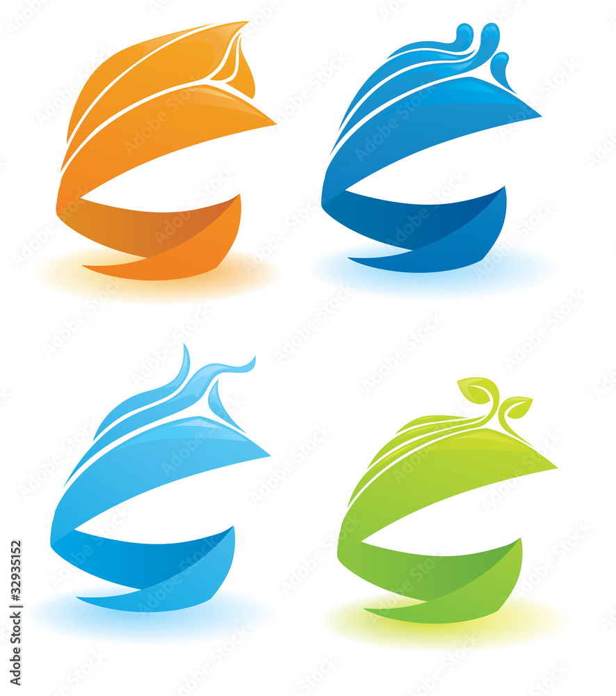 Fototapeta premium vector collection of nature elements