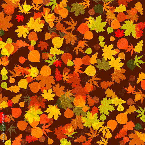 Autumn leaves, bright background. EPS 8