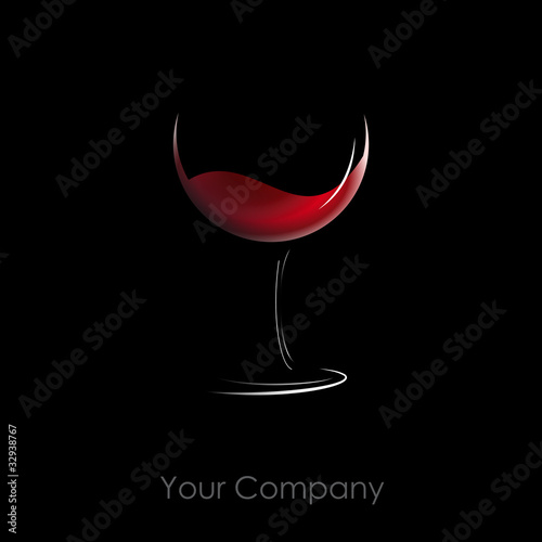 Logo glass of wine # Vector