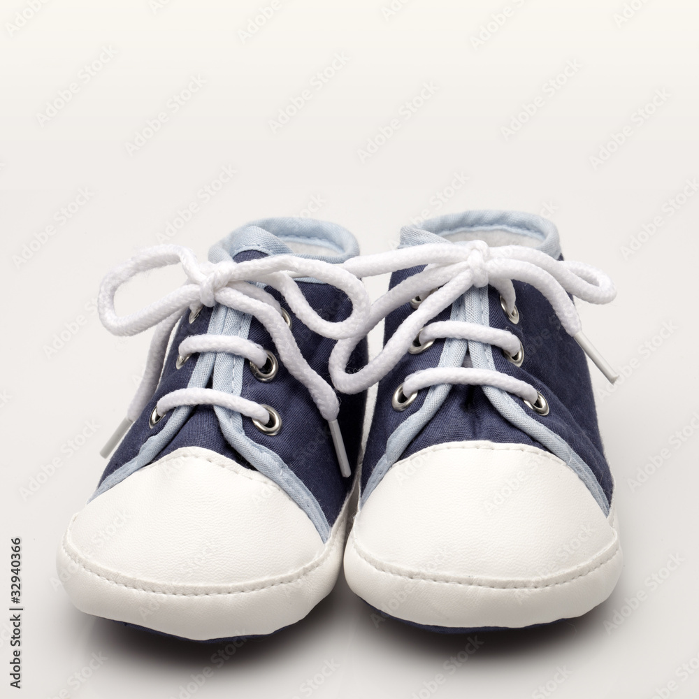 Blue bootie on white background Blue bootie on white background