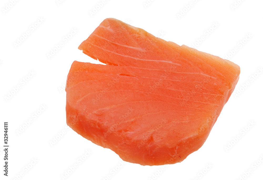 slice of a salmon fillet slice of a salmon fillet